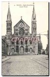 CPA Reims Eglise Saint Remi Grand Portail 
