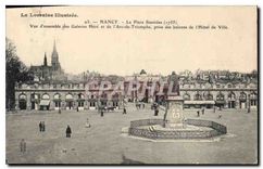 CPA Nancy La Place Stanislas 1755 Vue d'ensemble des Galeries Here et de l'Arc de Triomphe prise des
