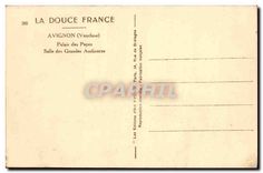 CPA Avignon Viaduc Palais des Papes Salle des Grandes Audiences 