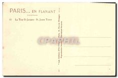 CPA Paris En Flanant La Tour St Jacques