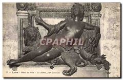 CPA Lyon Hotel de Ville La Saone par Coustou Lion
