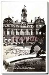 CPA Lyon Place des Terreaux Hotel de Ville et Fontaine Bartholdi 