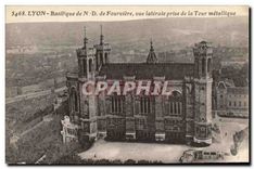 CPA Lyon Basilique de ND de Fourviere vue laterale prise de la Tour metallique 