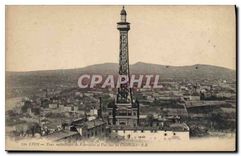 CPA Lyon Tour Metallique de Fourviere et vue sur les Chartreux 