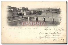 CPA Lyon Vue sur la Saone le Pont Tilsitt 