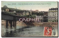 CPA Lyon Pont du Chemin de Fer sur la Saone ligne de Paris 