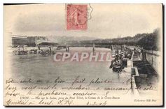 CPA Lyon Vue sur la Saone prise du Pont Tilsitt le Coteau de la Croix Rousse 