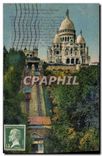 CPA Paris Funiculaire et Basilique du Sacre Coeur de Montmartre 