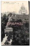 CPA Paris Le Sacre Coeur et le Funiculaire de Montmartre 