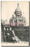 CPA Paris Le Funiculaire et le Sacre Coeur 