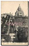CPA Paris Le Funiculaire et le Sacre Coeur 
