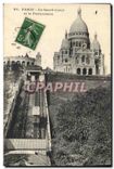 CPA Paris Le Sacre Coeur et le Funiculaire 