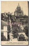 CPA Paris Basilique du Sacre Coeur Funiculaire et Reservoir de Montmartre 