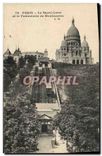 CPA Paris Le Sacre Coeur et le Funiculaire de Montmartre 