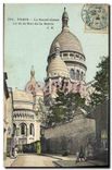 CPA Paris Le Sacre Coeur vu de la Rue de la Barre 