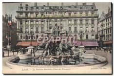 CPA Lyon La Fontaine Bartholdi Place des Terreaux 