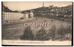CPA Lyon Vue sur la Saone vers le Quai Pierre Seize 
