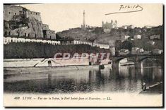 CPA Lyon Vue sur la Saone le Fort Saint Jean et Fourviere 