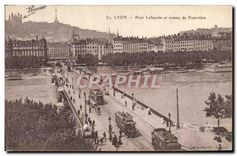 CPA Lyon Pont Lafayette et coteau de Fourviere 
