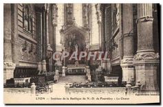 CPA Lyon Interieur de la Basilique Notre Dame de Fourviere Le Choeur 