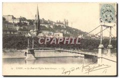 CPA Lyon Le Pont et l'Eglise Saint Georges 