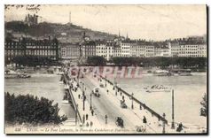 CPA Lyon Le Pont Lafayette la Place des Cordeiers et Fourviere