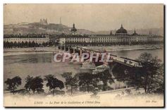 CPA Lyon Le Pont de la Guillotiere et l'Hotel Dieu