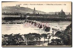 CPA Lyon Le Pont de la Guillotiere L'Hotel Dieu et Fourviere