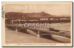 CPA Lyon Pont Gallieni et le Coteau de Fourviere