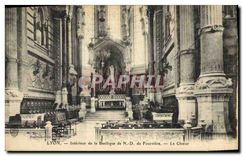 CPA Lyon Interieur de la Basilique de N D de Fourviere Le Choeur