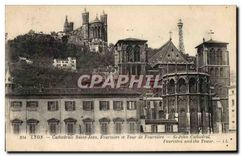 CPA Lyon Cathedrale Saint Jean Fourviere et Tour de Fourviere