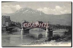 CPA Grenoble Le Pont de L'Esplanade et le Moucherotte