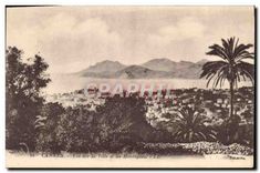 CPA Cannes Vue sur la Ville et les Montagnes