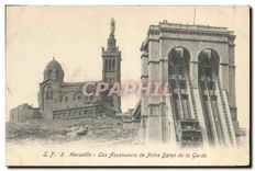 CPA Marseille Les Ascenseurs de Notre Dame de la Garde