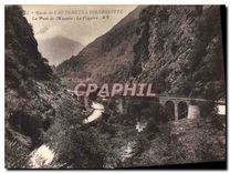CPA Route Cauterets a Pierrefitte Le Pont de Meyaba le Peguere