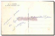 CPA Lourdes La Grotte miraculeuse