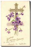 CPA Souvenir de premiere Communion 11 mai 1905 Fleurs