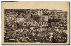 CPA Rouen Vue generale et l'Eglise Saint Ouent