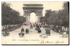 CPA Paris L'Arc de Triomphe et les Champs Elysees