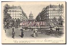 CPA Paris La Rue Soufflot et le Patheon