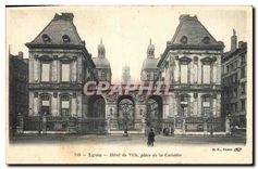 CPA Lyon Hotel de Ville Place de la Comedie