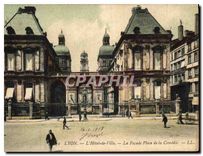 CPA Lyon Hotel de Ville la Facade Place de la Comedie