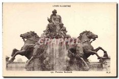 CPA Lyon illustre Fontaine Bartholdi