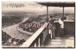 CPA Lyon Vue prise du Sommet Observatoire de l'Ascenseur de la Tour de Fourviere