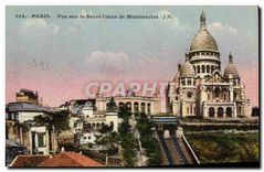 CPA Paris Vue sur le Sacre Coeur de Montmartre