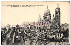 CPA Paris Basilique du Sacre Coeur avec l'Escalier Monumental