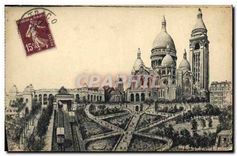 CPA Paris Funiculaire et Basilique du Sacre Coeur de Montmartre