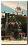 CPA Paris Le Funiculaire et la Basilique de Sacre Coeur de Montmartre