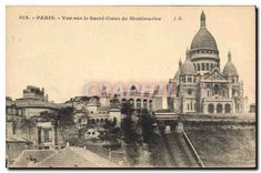 CPA Paris Vue sur Le Sacsre Coeur de Montmartre