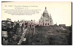 CPA Paris Funiculaire et la Basilique du Sacre Coeur de Montmartre
